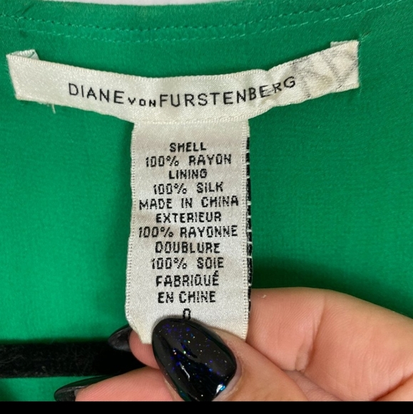 Diane von Furstenberg Kelly Green Midi Dress - Blousen, Long Sleeve - Picture 8 of 10